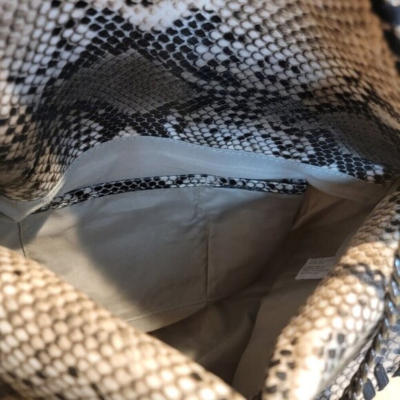 Steve Madden Faux Python Bag with Chain Handles and Shoulder Strap - Picture 13 of 14